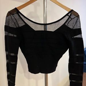 Guess off the shoulder sheer top